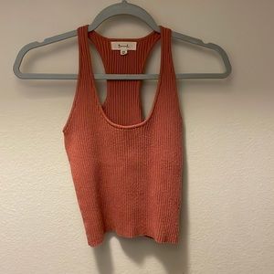 Mauve Ribbed Crop Tank